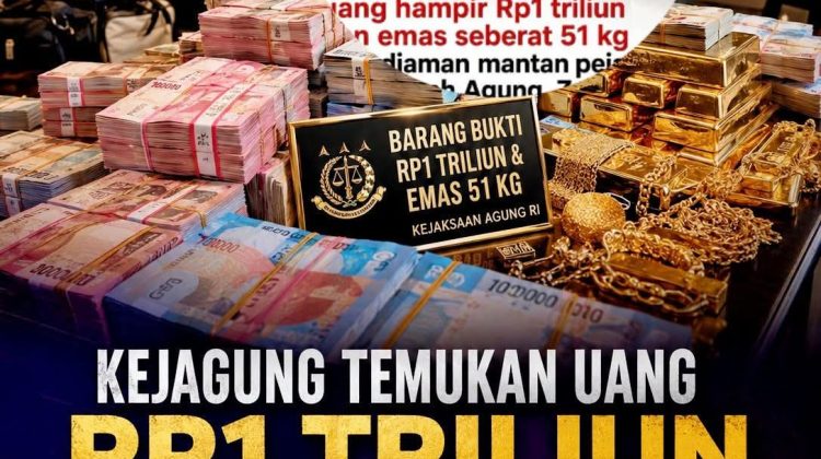 KEJAGUNG TEMUKAN UANG RP1 TRILIUN DAN EMAS 51 KG DI KEDIAMAN MANTAN PEJABAT MAHKAMAH AGUNG, ZAROF RICAR
