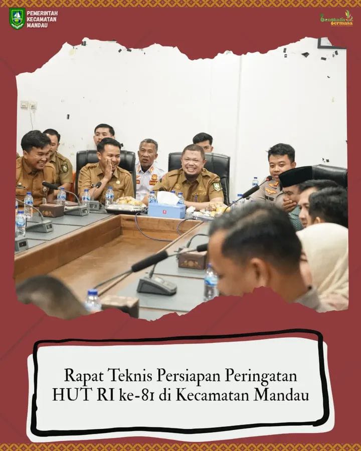 Rapat Persiapan Peringatan HUT RI ke-81 di Kecamatan Mandau
